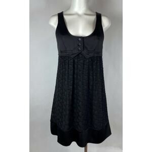 BCBG MAXAZRIA Black silk blend corset sleeveless sheath dress S